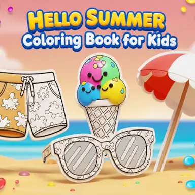 Hello Summer Coloring Book for Kids oyunu