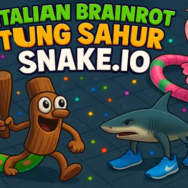 Italian Brainrot Tung Sahur Snake.io oyunu
