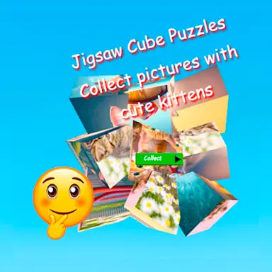 Jigsaw Cube Puzzles Collect Pictures with Cute Kittens game