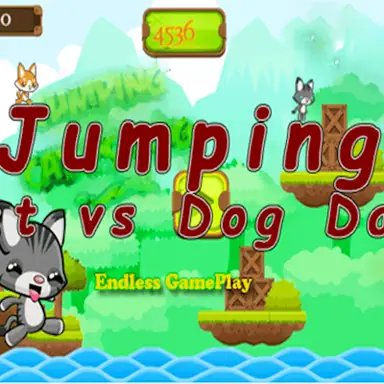 Jumping Cat vs Dog Dash oyunu