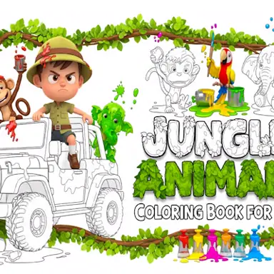 Jungle Animals Coloring Book for Kids oyunu