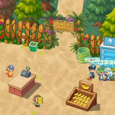 Jungle Mart idle game oyunu