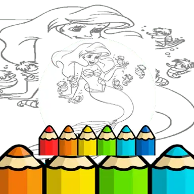 Kid Mermaids Coloring oyunu