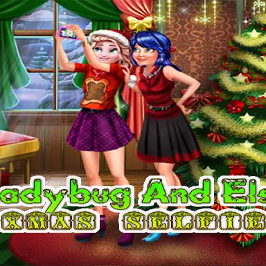Ladybug And Elsa Xmas Selfie oyunu