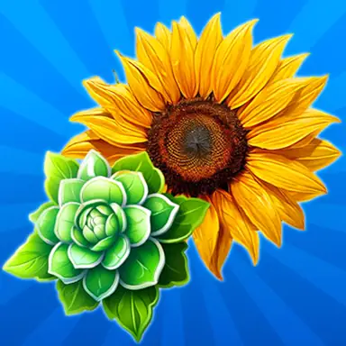 Merge Flowers in Bubbles 2048! oyunu