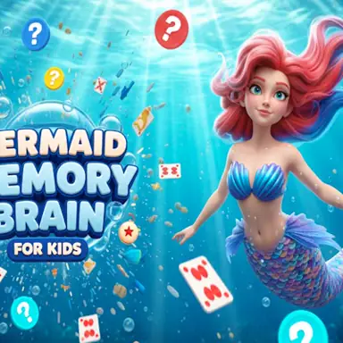 Mermaid Memory Brain for Kids oyunu