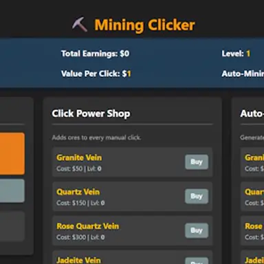 Mining Clicker oyunu