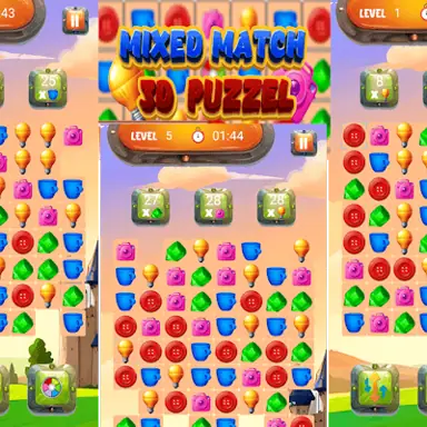 Mixed Match 3D Puzzle oyunu