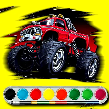 Monster Jeep Coloring oyunu