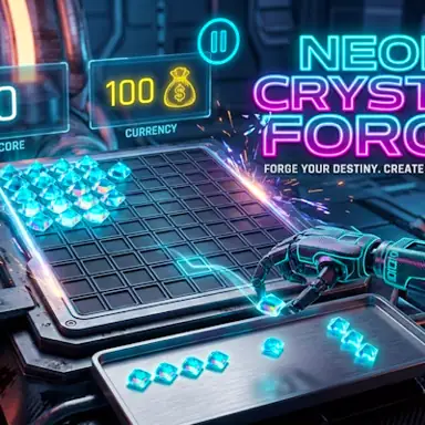 Neon Crystal Forge game