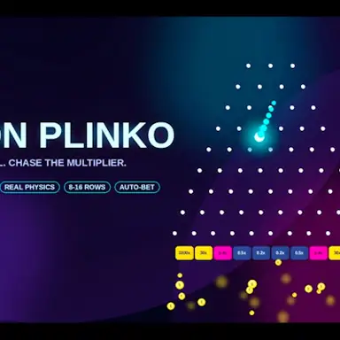 Neon Plinko oyunu