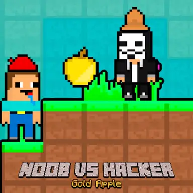 Noob vs Hacker Gold Apple game