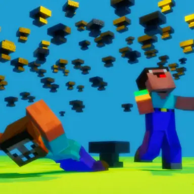 Noob vs Pro But Anvil Rain Minecraft oyunu
