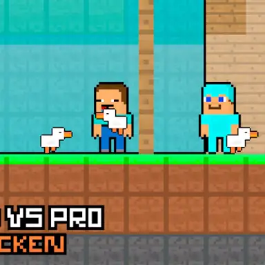 Noob vs Pro Chicken game