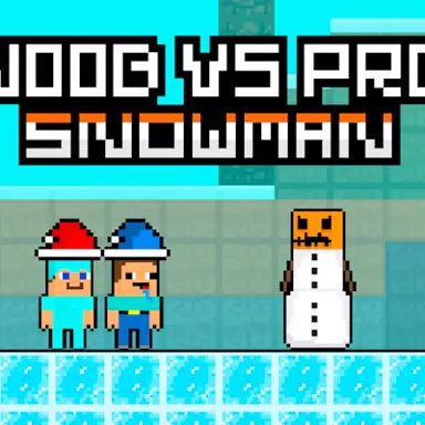 Noob vs Pro Snowman game