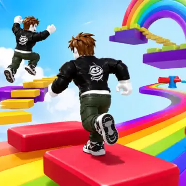 Obby Rainbow Parkour Two Player oyunu