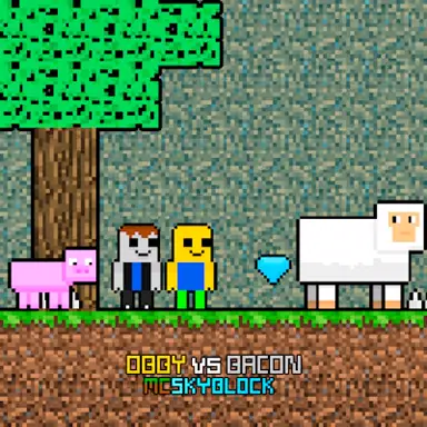 Obby vs Bacon MCSkyblock oyunu