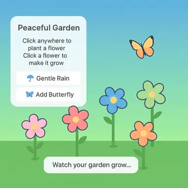 Peaceful Gardening game