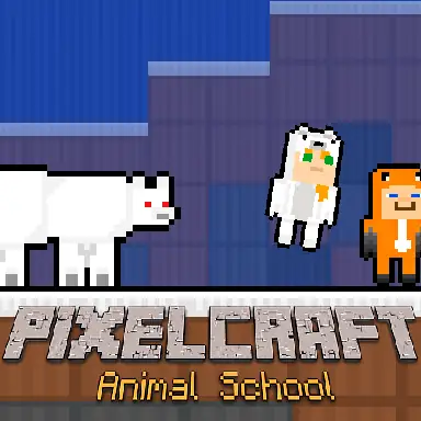 PixelCraft Animal School game