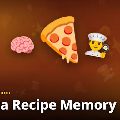 Pizza Recipe Memory oyunu