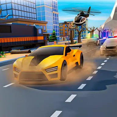 Police Car Chase ZigZag Escape 3D Driving Game oyunu