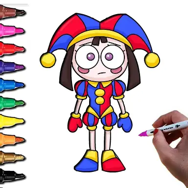 Pomni Coloring Time oyunu