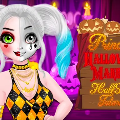 Princess Halloween Makeup HalfFaces Tutorial game