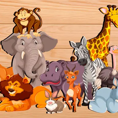Puzzles for kids with animals sounds oyunu