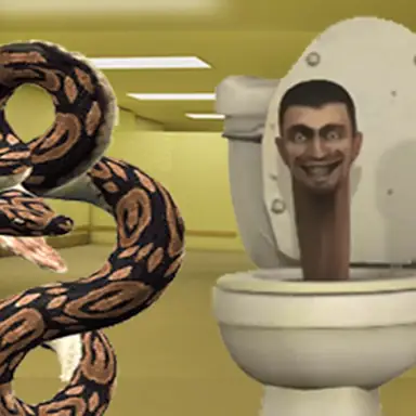 Python Snake Kill Skibidi Toilet Backrooms game