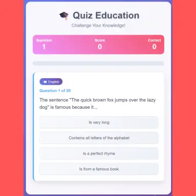 Quiz Education game