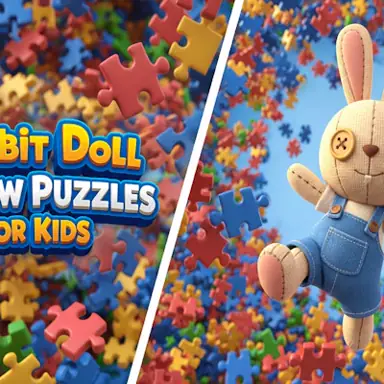 Rabbit Doll Jigsaw Puzzles for Kids oyunu