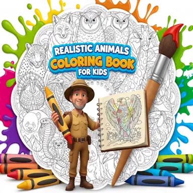 Realistic Animals Coloring Book for Kids oyunu