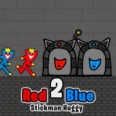 Red and Blue Stickman Huggy 2 oyunu