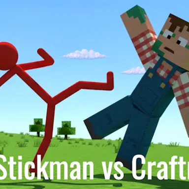 Red Stickman vs Craftmans oyunu