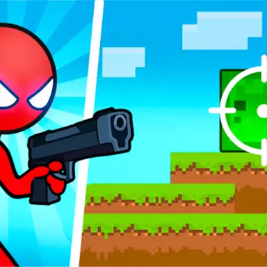 Red Stickman vs Monster School 2 game
