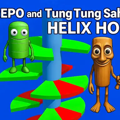 REPO and Tung Tung Sahur: Helix Hop oyunu