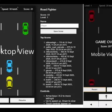 Road Fighter &ndash; Endless Car Racing oyunu