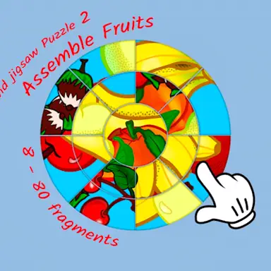 Round jigsaw Puzzle 2 - Assemble Fruits oyunu