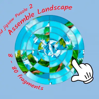 Round jigsaw Puzzle 2 - Assemble Landscape oyunu
