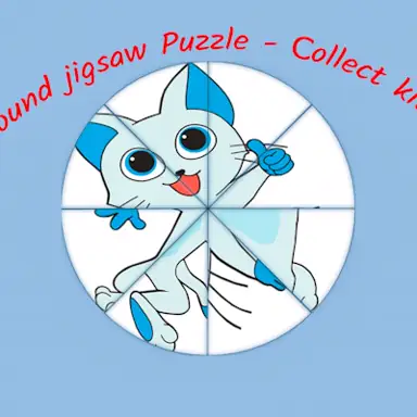 Round jigsaw Puzzle - Collect Kitten game
