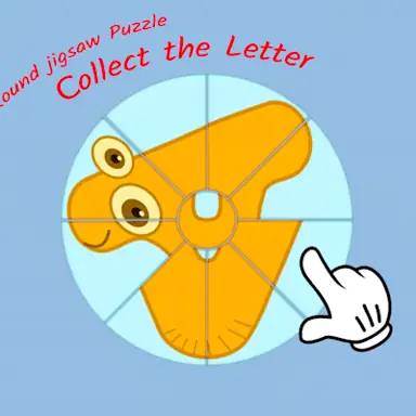Round jigsaw Puzzle - Collect the Letter game