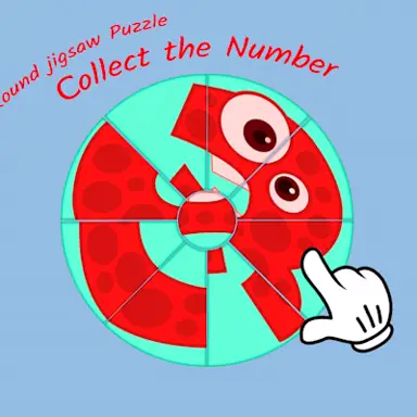 Round jigsaw Puzzle - Collect the Number game