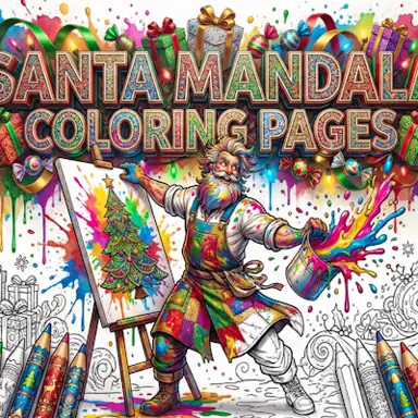 Santa Mandala Coloring Pages oyunu