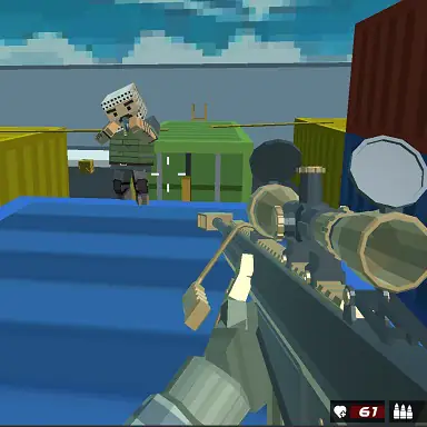 Shooting Blocky Combat Swat GunGame Survival oyunu