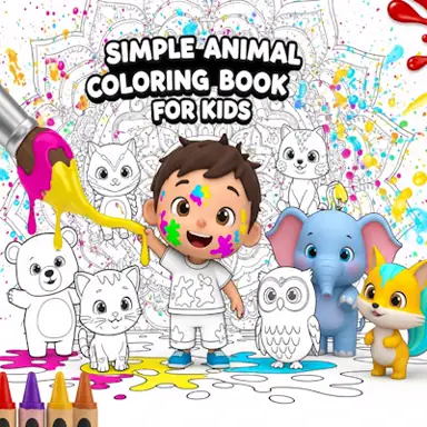 Simple Animal Coloring Book for Kids oyunu
