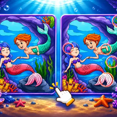 Spot The Difference Mystic Mermaids oyunu