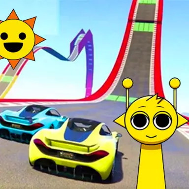 Sprunki Stunt Driving Simulator oyunu