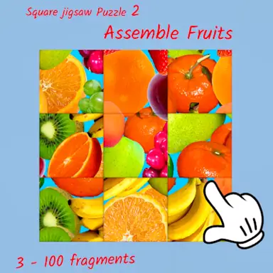 Square jigsaw Puzzle 2 - Assemble Fruits oyunu