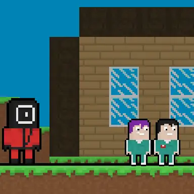 Squid Escape But Blockworld game