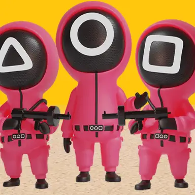 Squid Game 3D Red Light Green Light oyunu